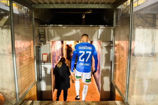Trelleborgs Johan Brannefalk deppar när han lämnar planen