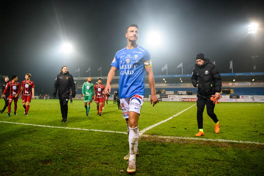 Trelleborgs Alexander Blomqvist deppar när han lämnar