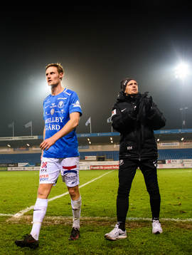Trelleborgs Anton Tideman och assisterande tränare