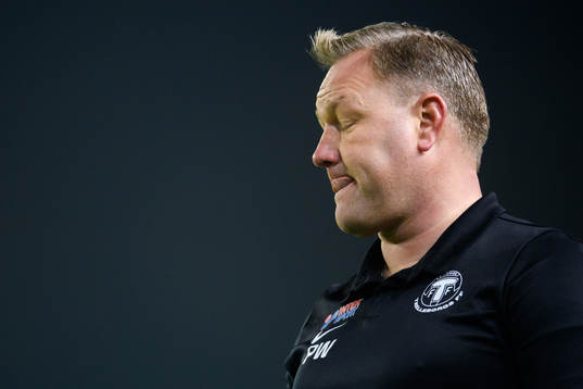 Trelleborgs tränare Patrick Winqvist deppar