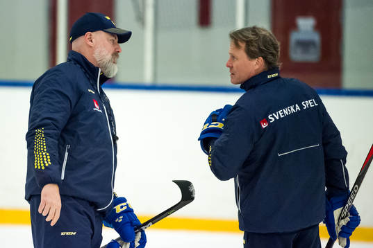 Förbundskapten Rikard Grönborg och assisterande