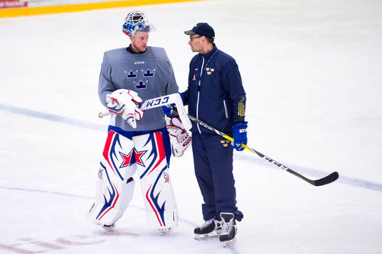 Magnus Hellberg och assisterande Förbundskapten Peter