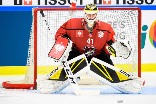 Goalkeeper Lars Volden of Malmö Redhawks