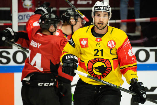 Simon Moser of Bern looks dejected
