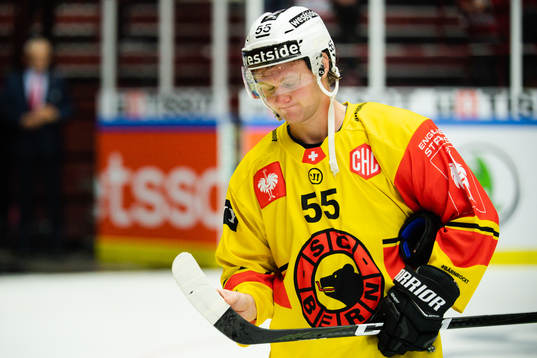 Calle Andersson of Bern looks dejected