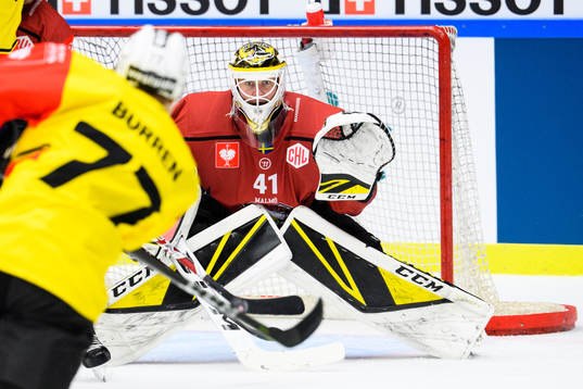 Goalkeeper Lars Volden of Malmö Redhawks