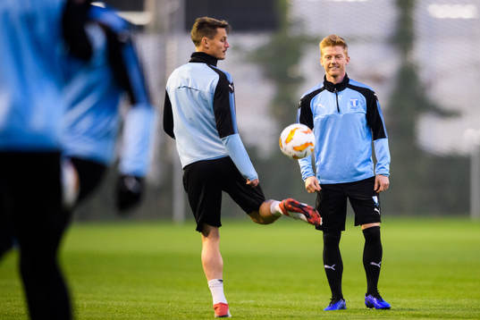 Markus Rosenberg and Anders Christiansen of Malmö FF