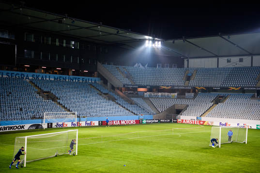 Parts of the pitch are off roped