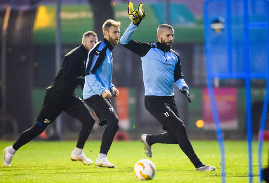 Guillermo Molins and Rasmus Bengtsson of Malmö FF