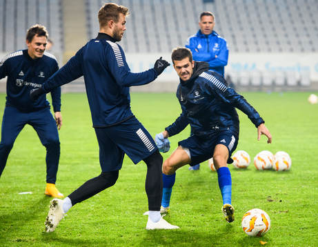 Patrick Mortensen and Joachim Thomassen of Sarpsborg 08