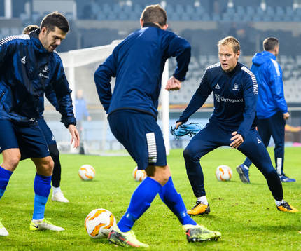 Joachim Thomassen and Matti Lund Nielsen of Sarpsborg 08