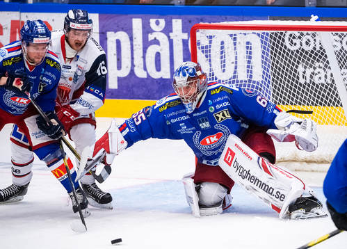Oskarshamns målvakt Christoffer Rifalk och Västerviks