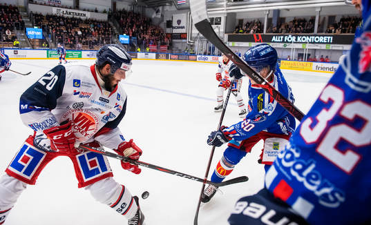 Västerviks Kevin Schulze och Oskarshamns Eddie Levin