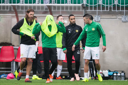 Hammarbys Björn Paulsen, Jeppe Andersen, Junes Barny och