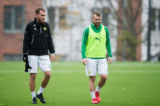 Hammarbys David Fällman och Mads Fenger Nielsen