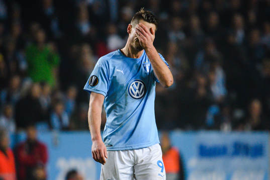 Markus Rosenberg of Malmö FF looks dejected