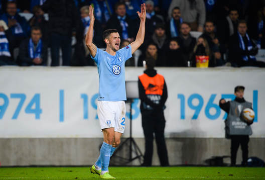 Marcus Antonsson of Malmö FF reacts