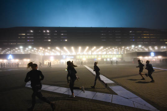 General exterior view of Stadion prior to the Europa League