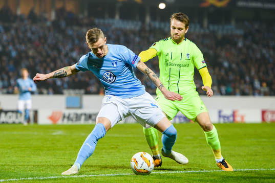 Sören Rieks of Malmö FF and Ole Jørgen Halvorsen of