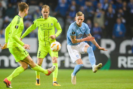 Matti Lund Nielsen of Sarpsborg 08 and Sören Rieks of