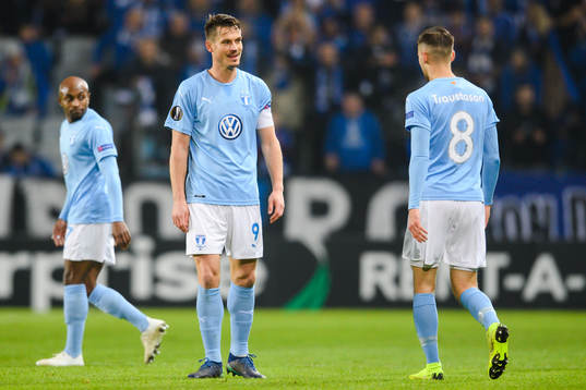 Markus Rosenberg of Malmö FF looks dejected