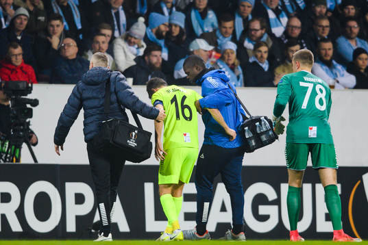 Joachim Thomassen of Sarpsborg 08 in pain