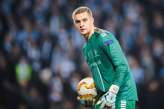 Goalkeeper Aleksandr Vasyutin of Sarpsborg 08