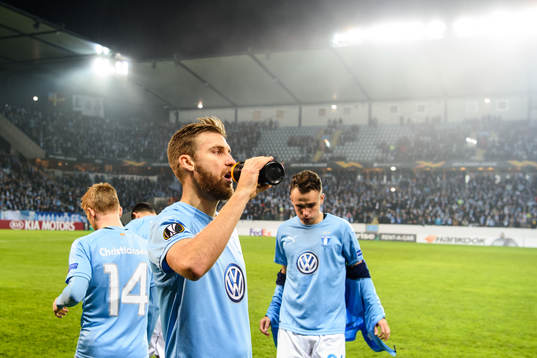 Lasse Nielsen of Malmö FF prior to the Europa League group