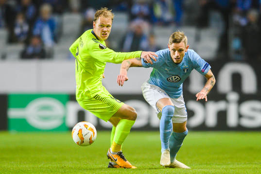Matti Lund Nielsen of Sarpsborg 08 and Sören Rieks of