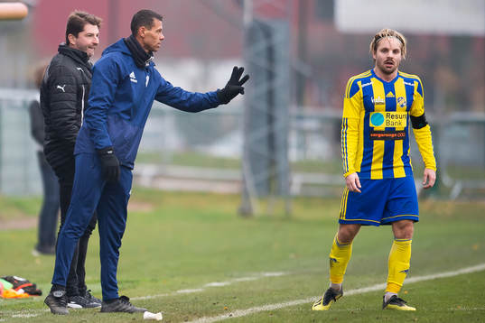 Eskilsminnes tränare Martin Pringle och Mathias Unkuri