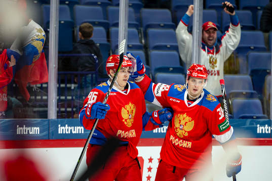 Andrei Kuzmenko #96, RUS score 0-1, Alexei Byvaltsev #38,