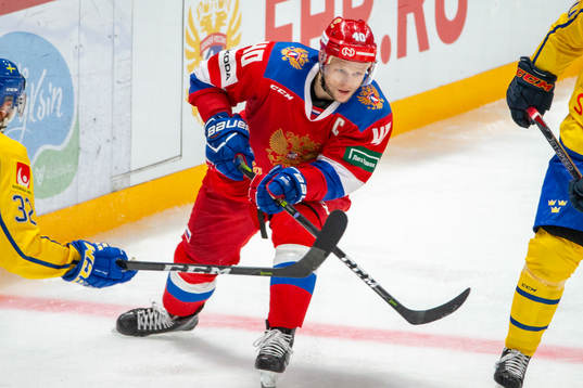 during the Ice Hockey, Euro Hockey Tour game Sweden -