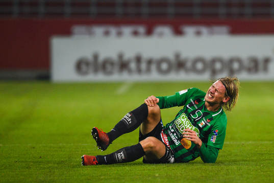 Varbergs Hampus Zackrisson har ont