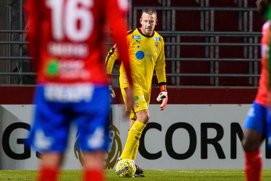 Målvakt och målvaktstränare Daniel Andersson som gör