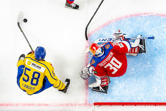 Anton Lander #58, SWE, Igor Shestyorkin #30, RUS