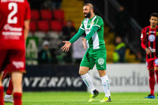 Hammarbys Kennedy Bakircioglu reagerar på domslut