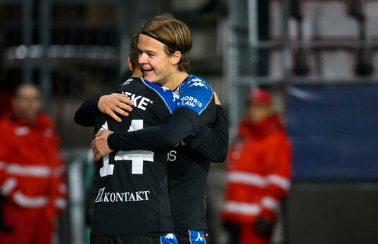 IFK Göteborgs Benjamin Nygren jublar vid 1-3