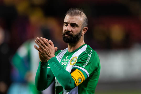 Hammarbys Kennedy Bakircioglu  tackar publiken