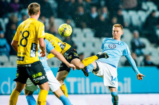 Malmö FFs Anders Christiansen mot Elfsborgs Samuel Holmén