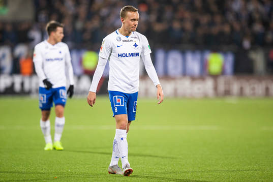 Norrköpings Gudmundur Thorarinsson deppar