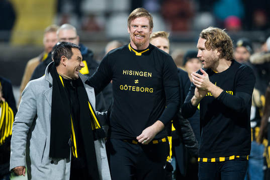 Häckens målvakt Christoffer Källqvist och Emil