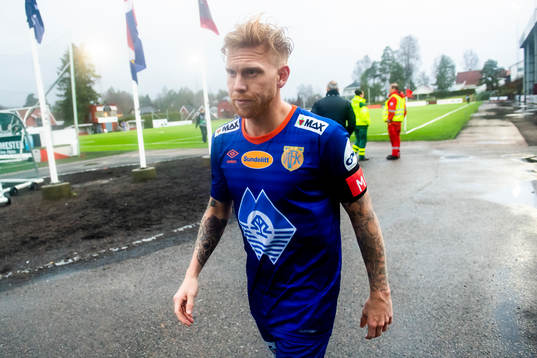 Fredrik Carlsen of Aalesund looks dejected