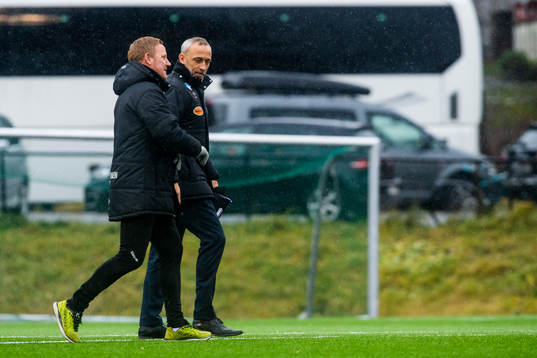Espen Olsen, head coach of Strømmen and Lars Bohinen, head