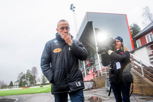Lars Bohinen, head coach of Aalesund, looks dejected