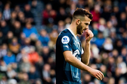 Zlatko Tripic of Viking looks dejected