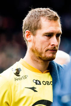 Goalkeeper Iven Austbø of Viking looks dejected in the