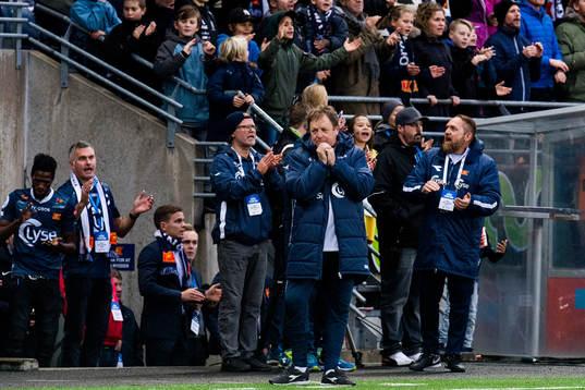 Bjarne Berntsen, head coach of Viking, in the last minutes