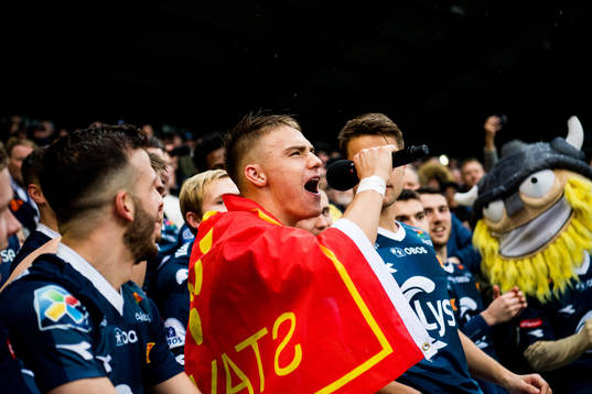Markus Nakkim of Viking celebrates