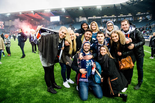 Ylldren Ibrahimaj of Viking with friends and family