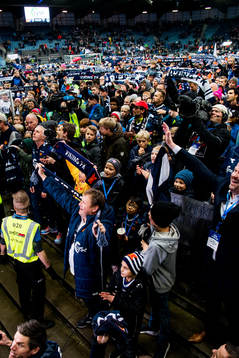 Bjarne Berntsen, head coach of Viking, celebrates with the